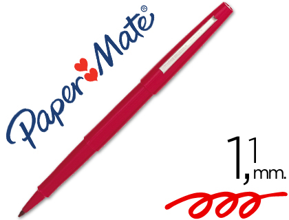 Rotulador Paper Mate punta nylon rojo